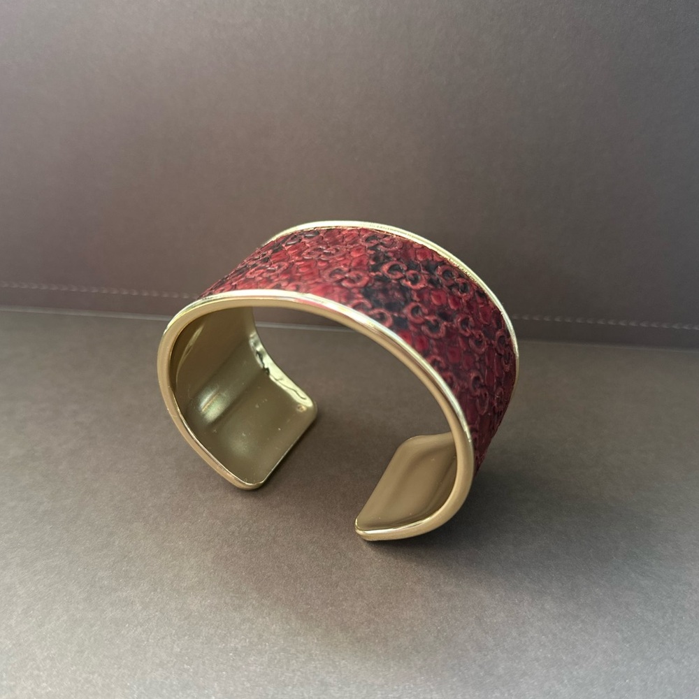 Gucci Red Python Micro Gg Upcycled Cuff - image 2